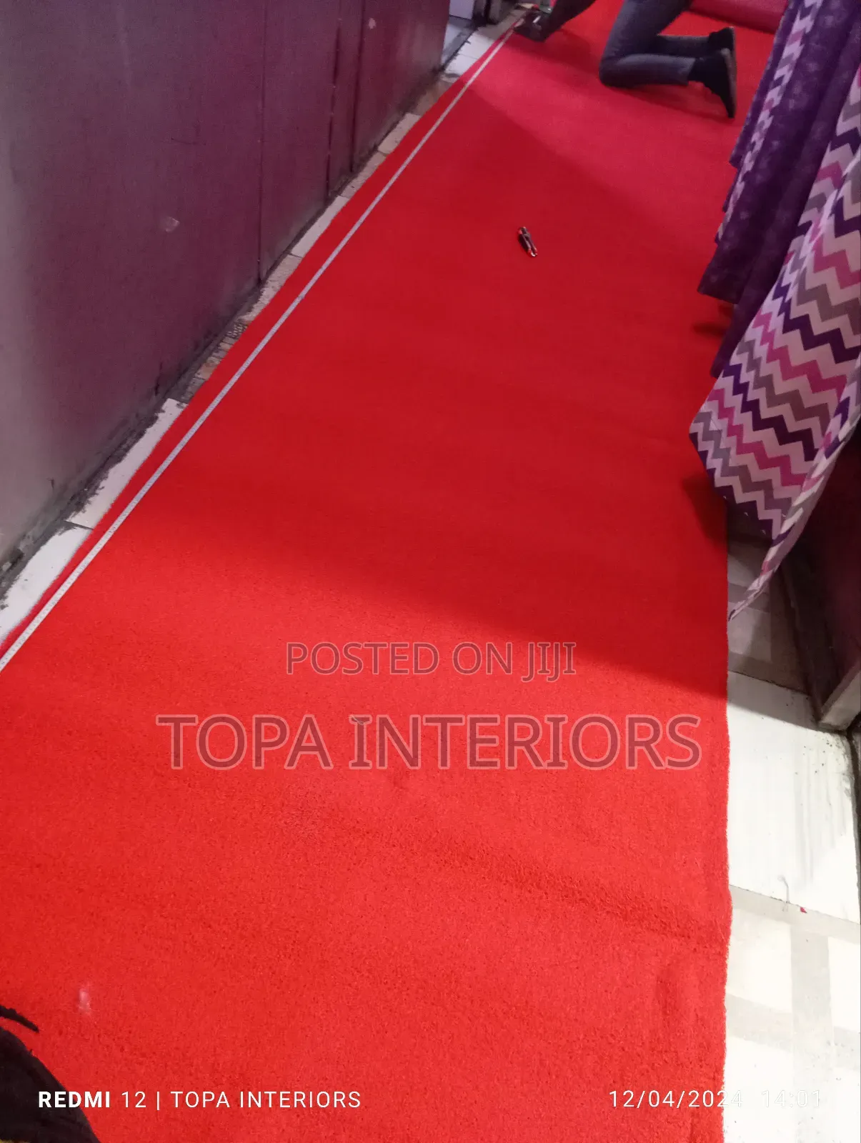 Automotive Use Red PVC Antislip Coil Mats for Car Floor Decoration