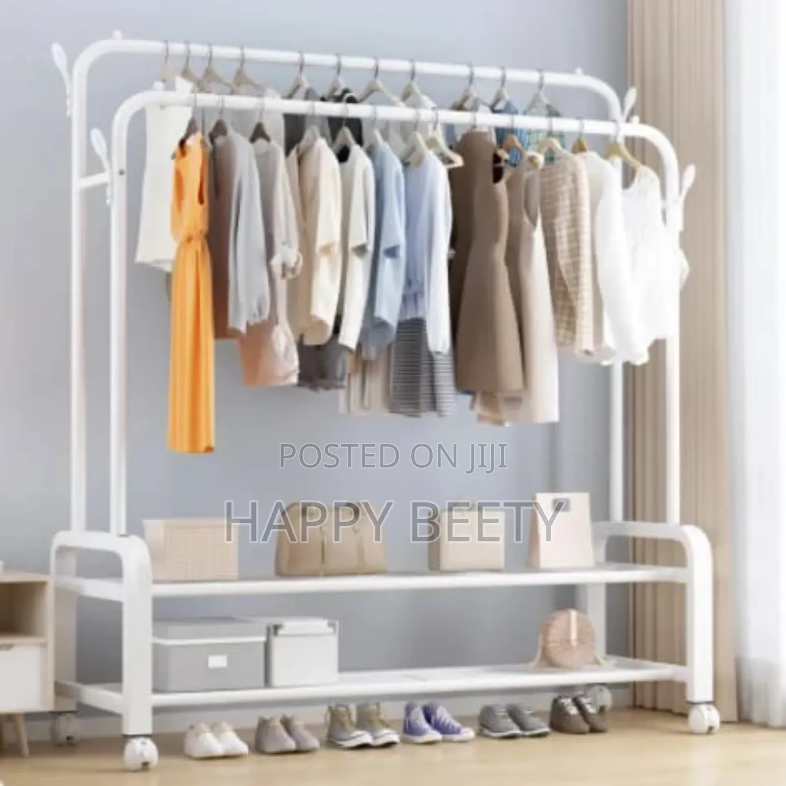 Multifunctional Clothrack With Lower Integrated Shoe Rack