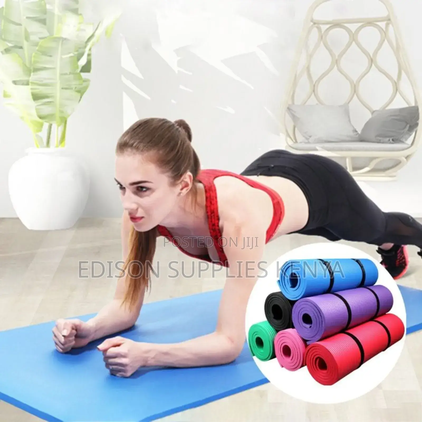Yoga Mat Foam Yoga Mat for Pilates, Home Workout, Gymnastics