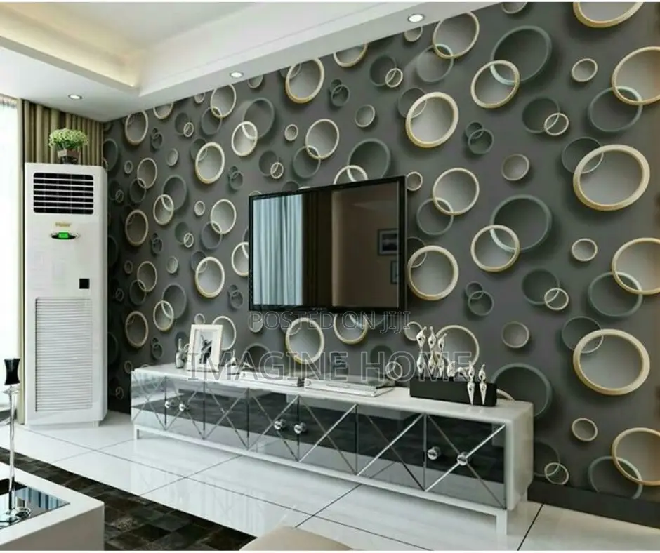 3D Wallpaper Decor With Floral Wallpaper Decor