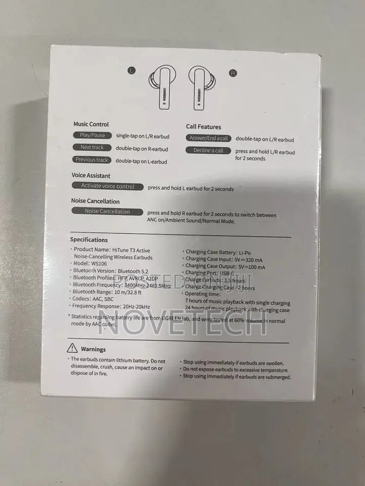Ugreen Wireless Earbuds Hitune T3 Active Noise Cancelling
