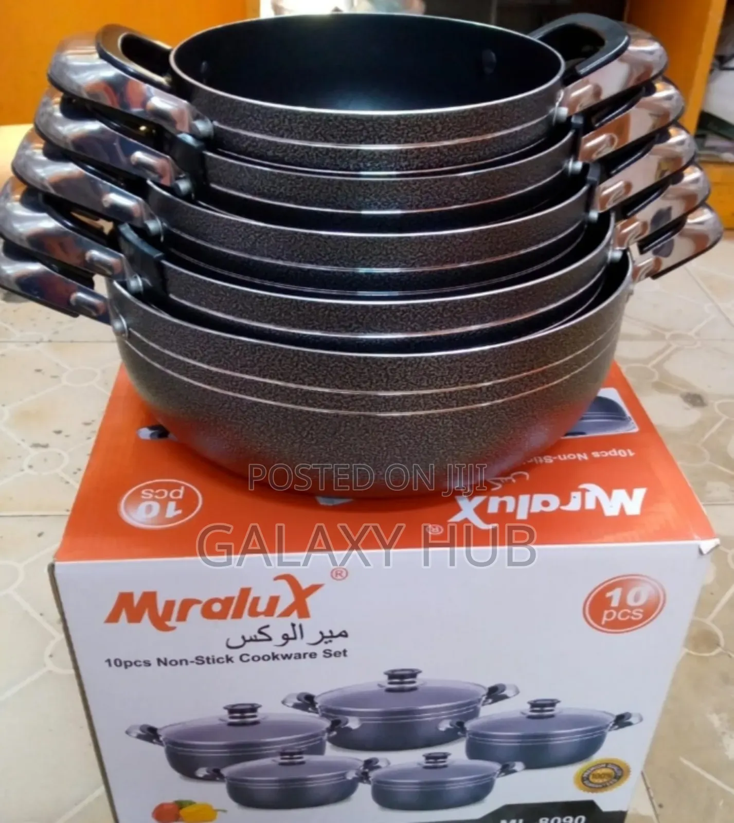 10 Pieces Miralux Nonstick Sufuria