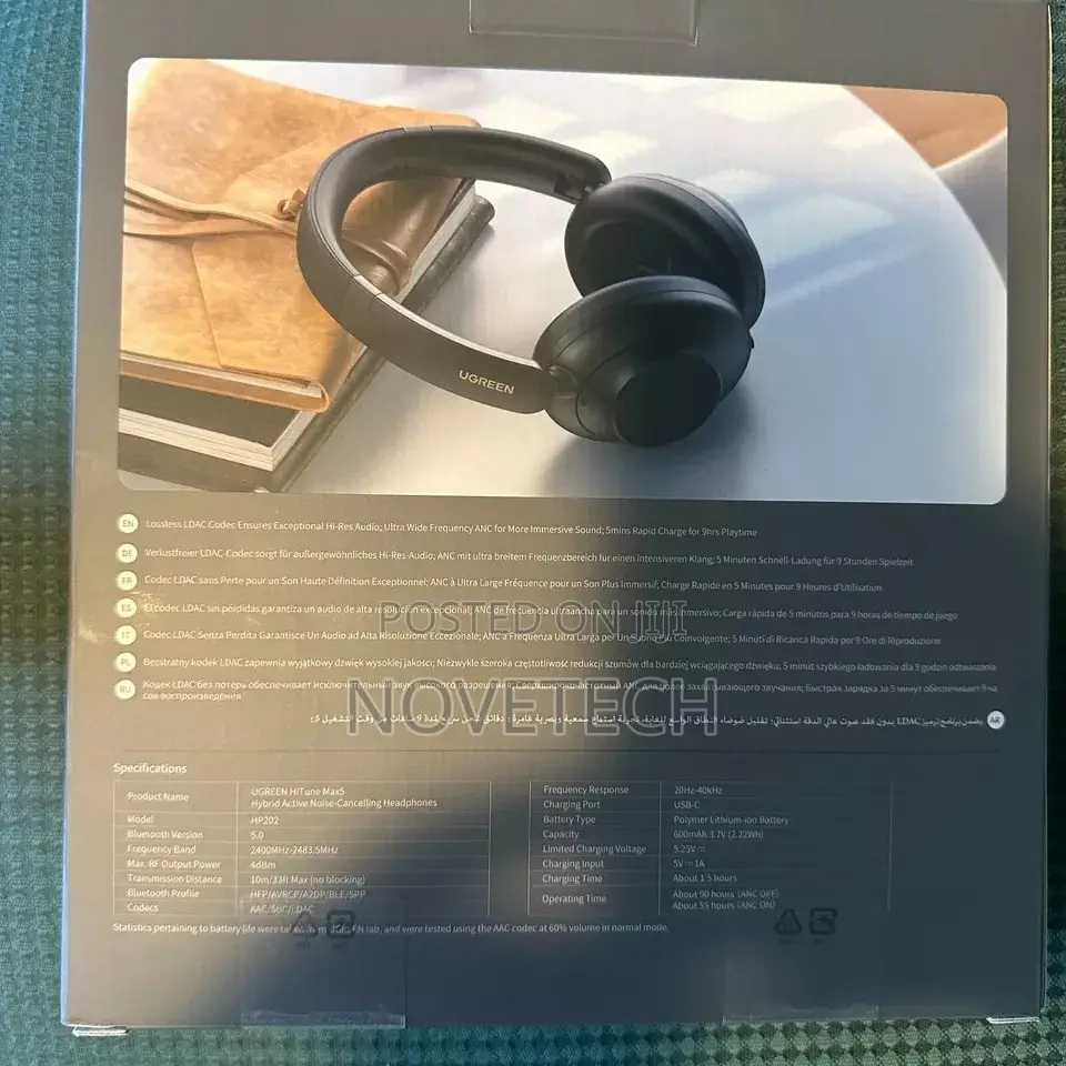UGREEN Hitune Max5 Hi-Res Hybrid Headphone Noise Cancelling
