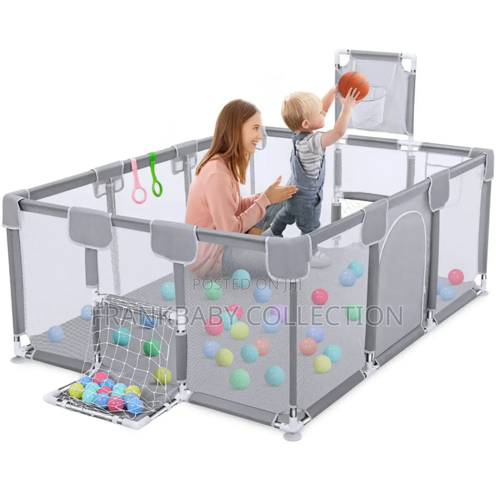 Baby Play Pen - Grey Playfence