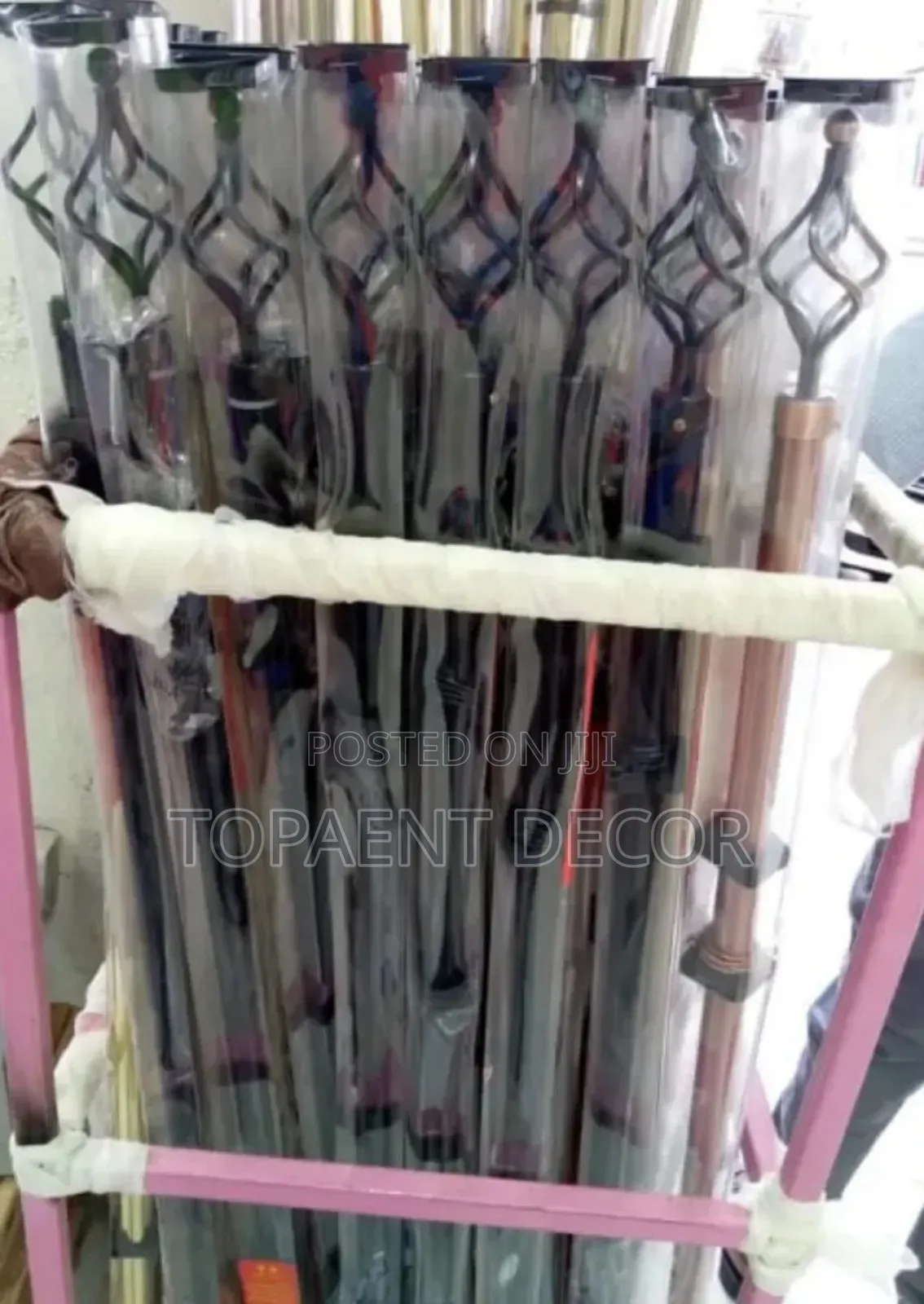3m Shiny Double Black Adjustable Window Curtain Rods