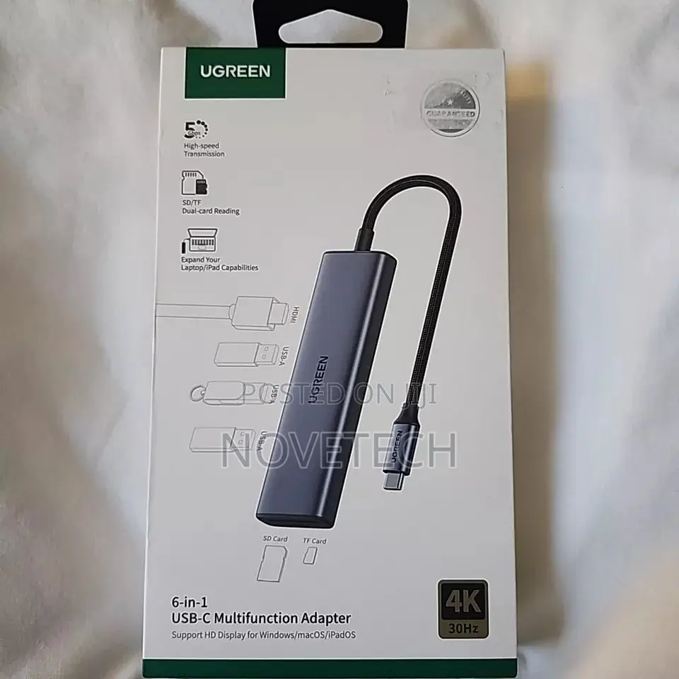 Ugreen 6 in 1 USB-C Multifunction Adapter - New
