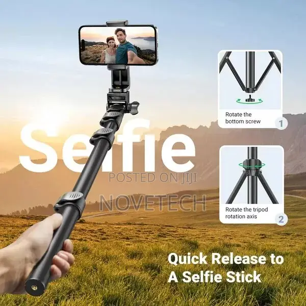 UGREEN Tripod Stand Selfie Stick Bluetooth Remote Filming