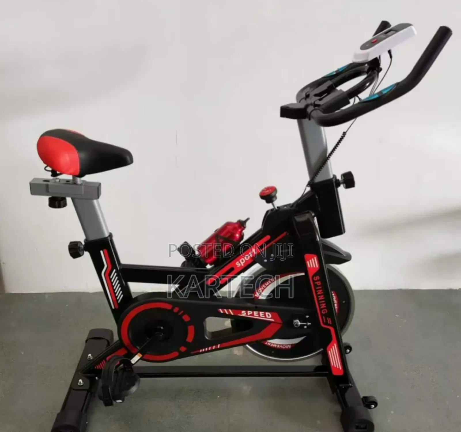 Spin Bike With Monitor and Pulse (Red or Black)