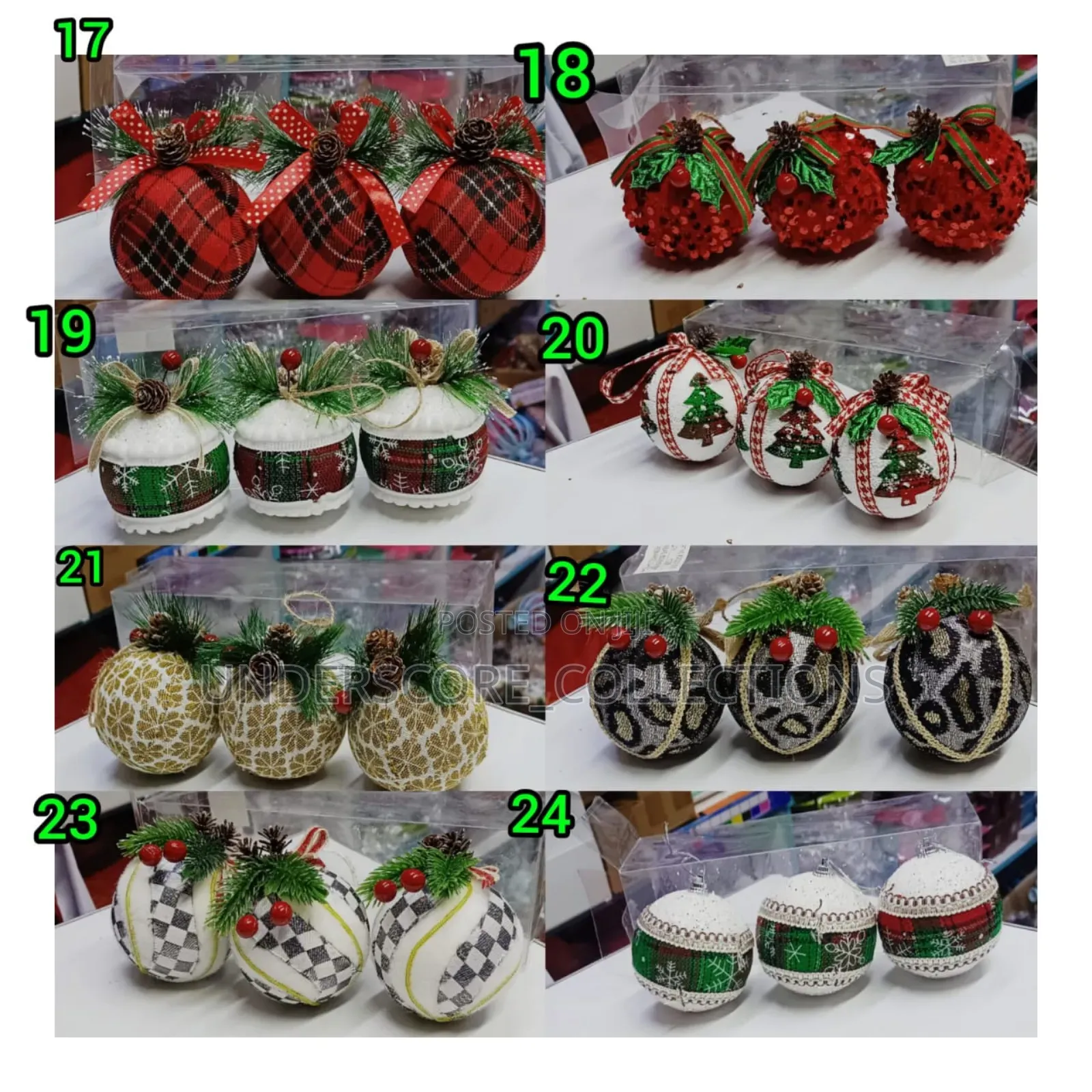 *Xmass Cute Balls 3 Pc*