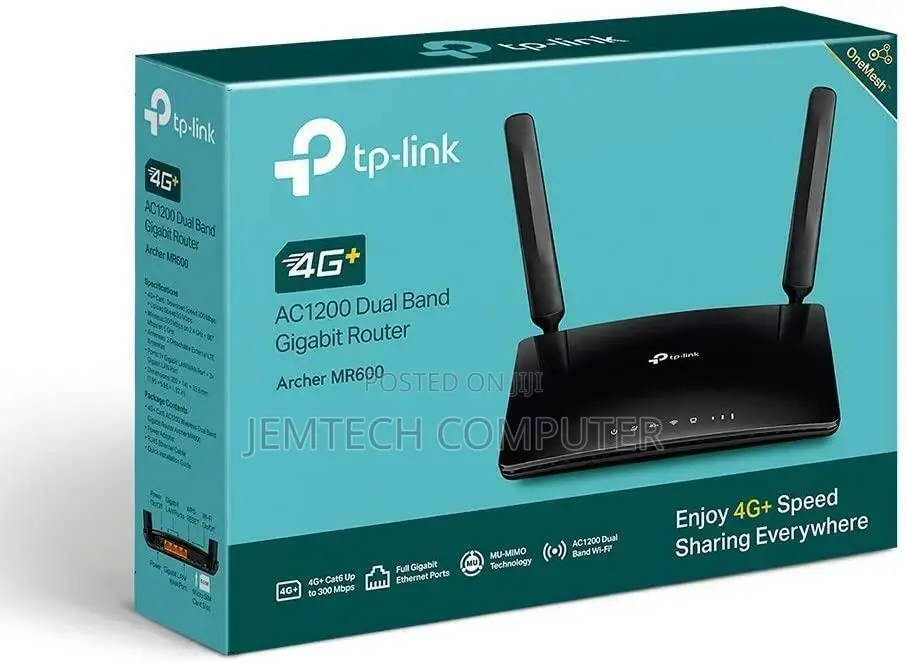 Tp-Link 4G+ Cat6 AC1200 Dual Band Gigabit Wireless Router