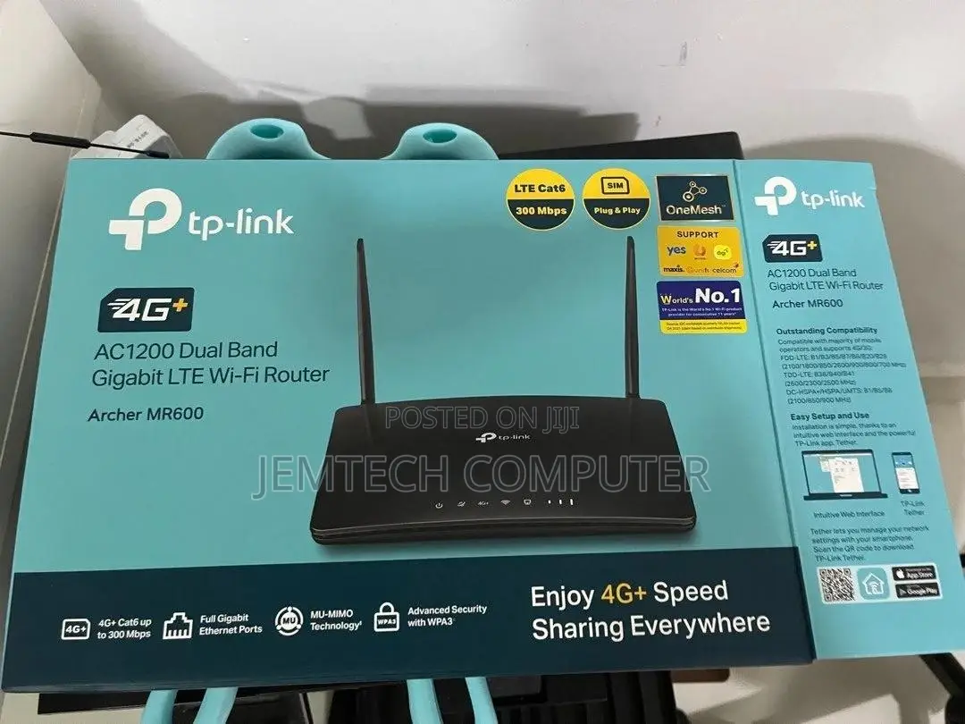 Tp-Link 4G+ Cat6 AC1200 Dual Band Gigabit Wireless Router