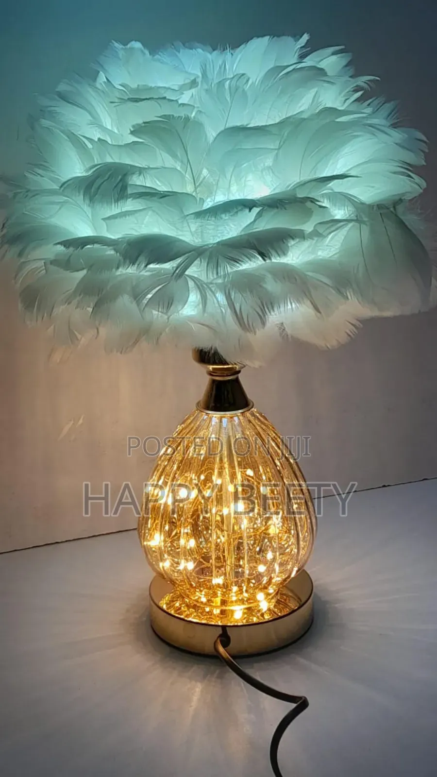 Crystal Feather Table Lamp/Bedside Lamp