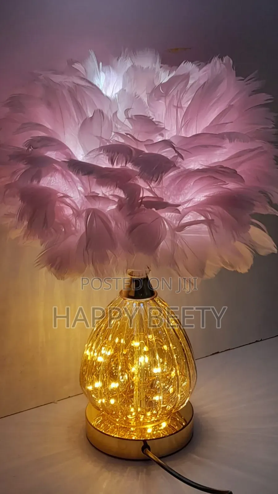 Crystal Feather Table Lamp/Bedside Lamp