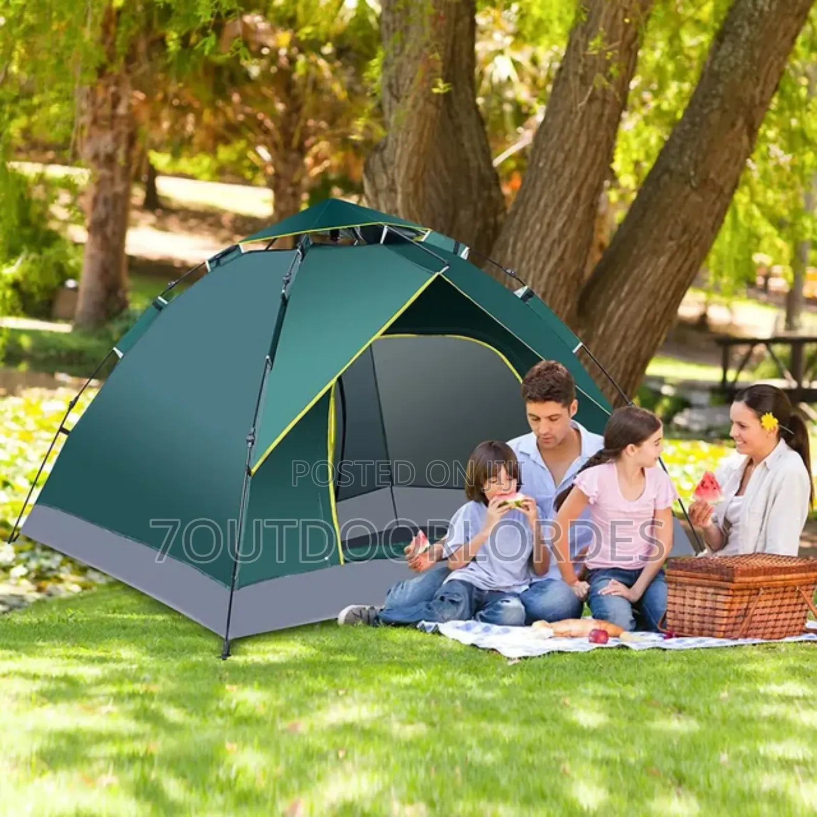 3 to 4 Man Waterproof Pop Up Tent (Double Layer)