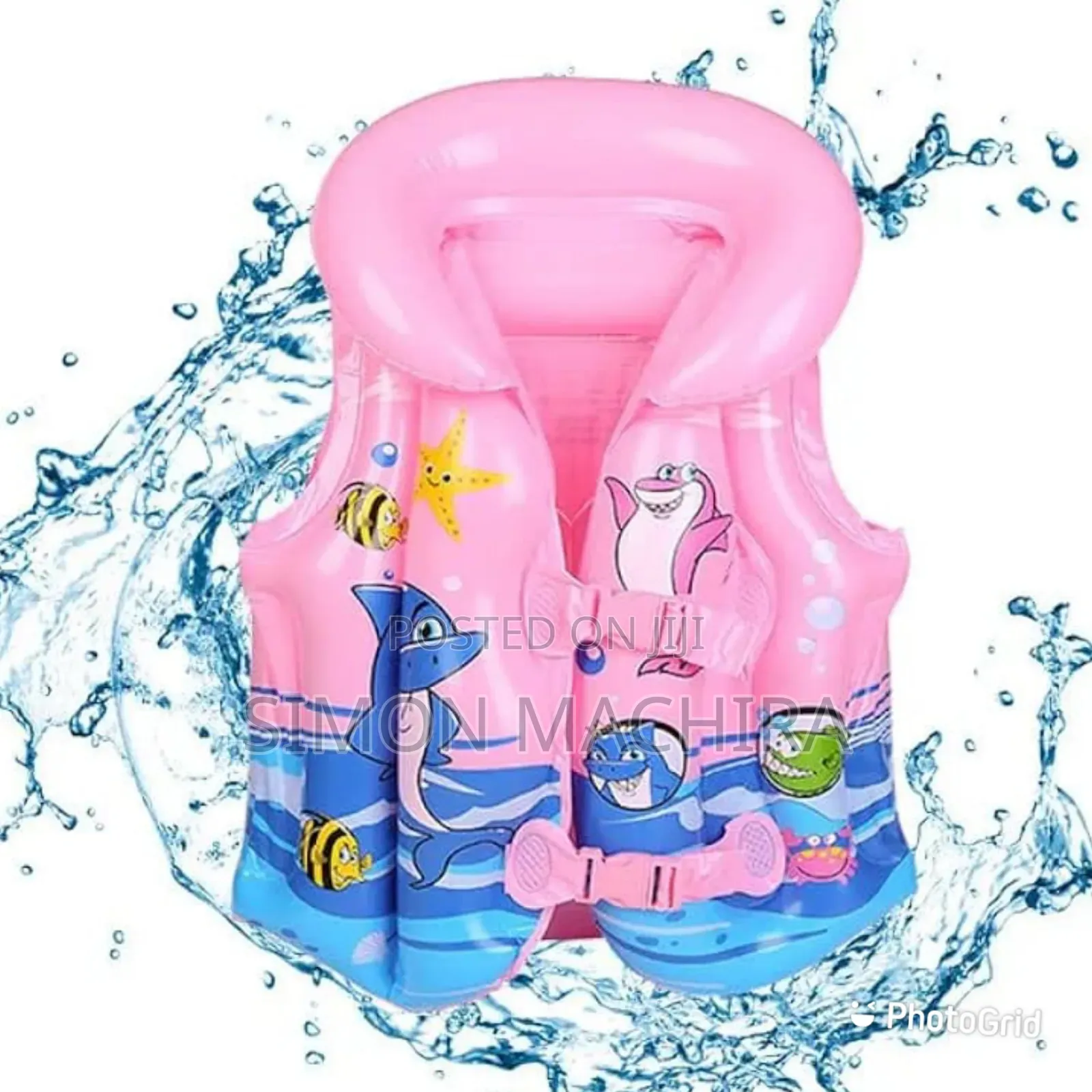Inflatable Kids Blue and Pink Swimming Jackets