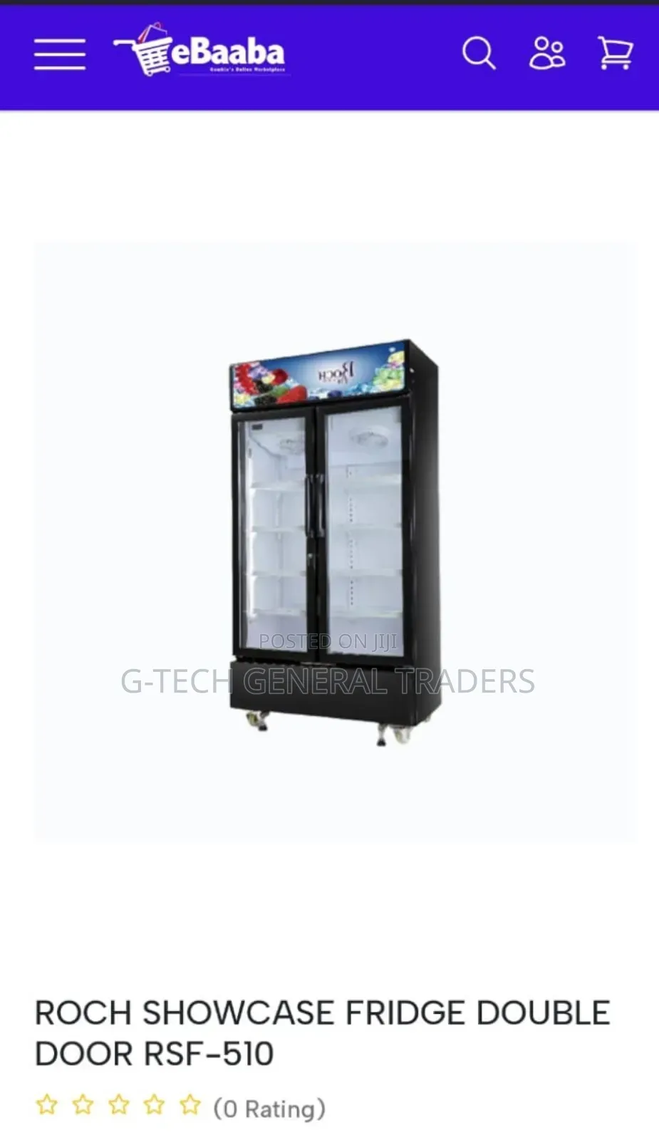 Roch Double Door Showcase 510l Display Fridge