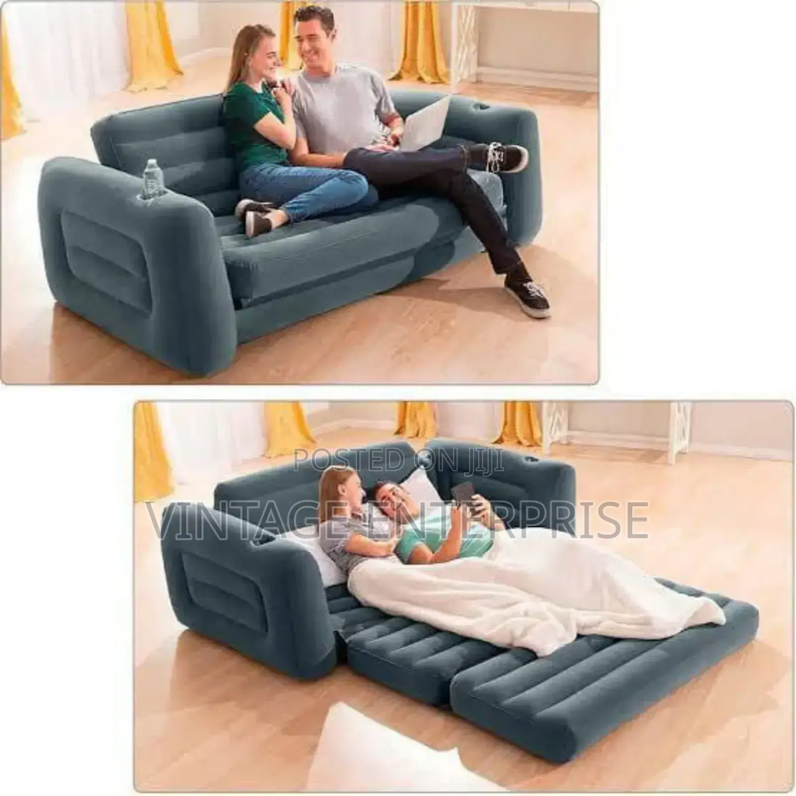 Seater Intex Inflatable Pull Out Sofa With Free Pump