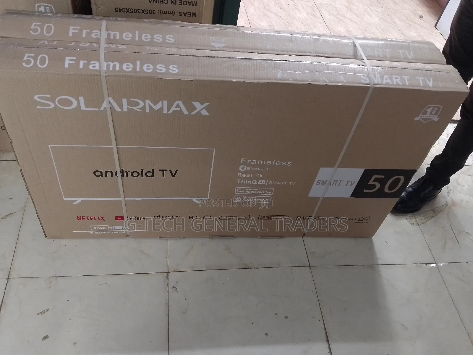 Solarmax 50inch Smart Android Netflix, Youtube, Frameless Tv