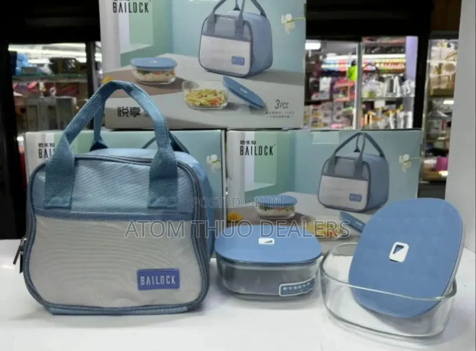 *3PCS /Set Insulated Lunch Bag 2pcs Glass Microwave