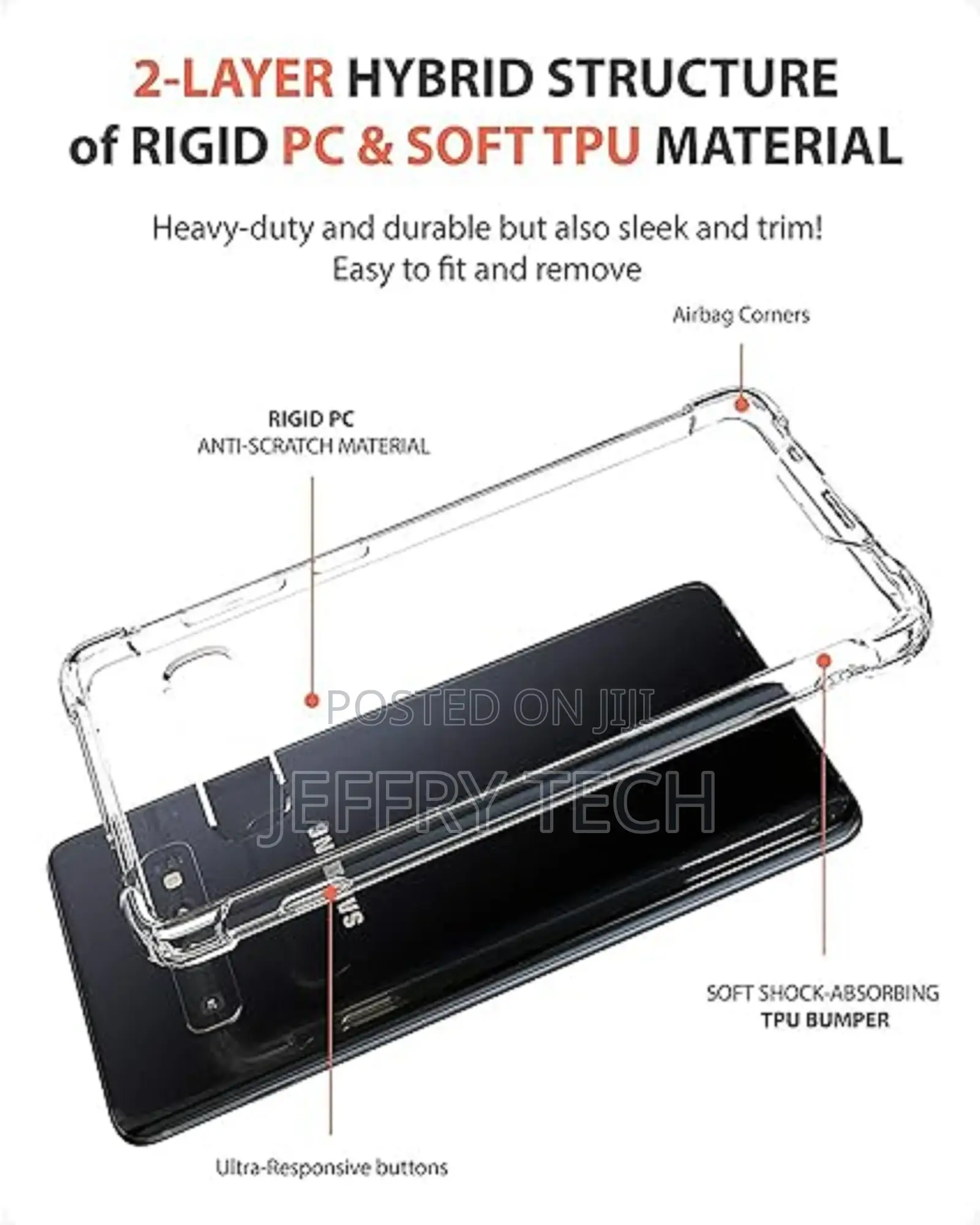 Samsung Galaxy S10 Airbag Corners Shockproof Case