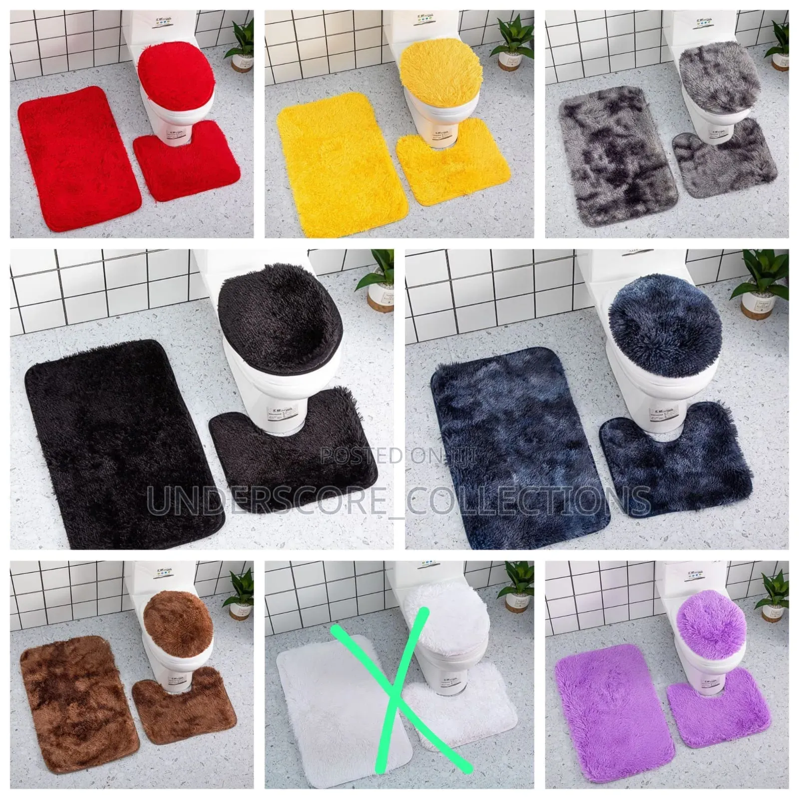  *3 in 1 Fluffy Bathroom Toilet Mats(Big Size)*