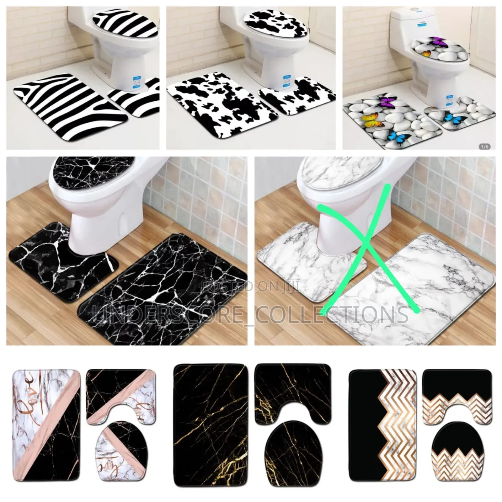  *3 in 1 3D Bathroom Toilet Mats(Big Size)* 
