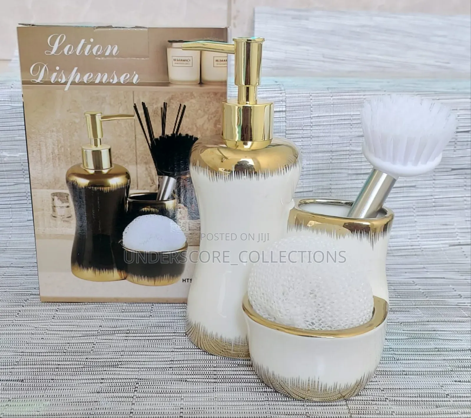 *Combined 3 Level Ceramic Lotion / Soap Dispenser.