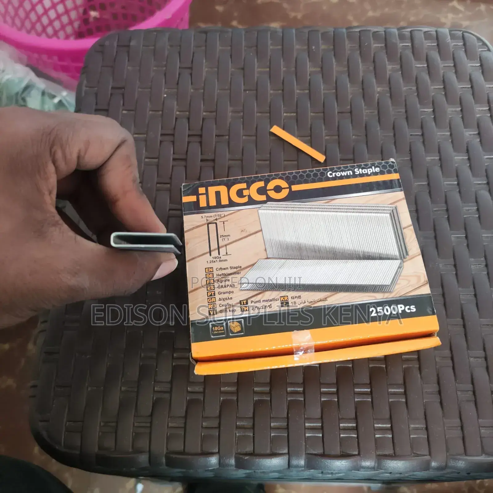 Ingco Crown Staples Pins for Air Stapler Guns 18GA 25mm/40mm
