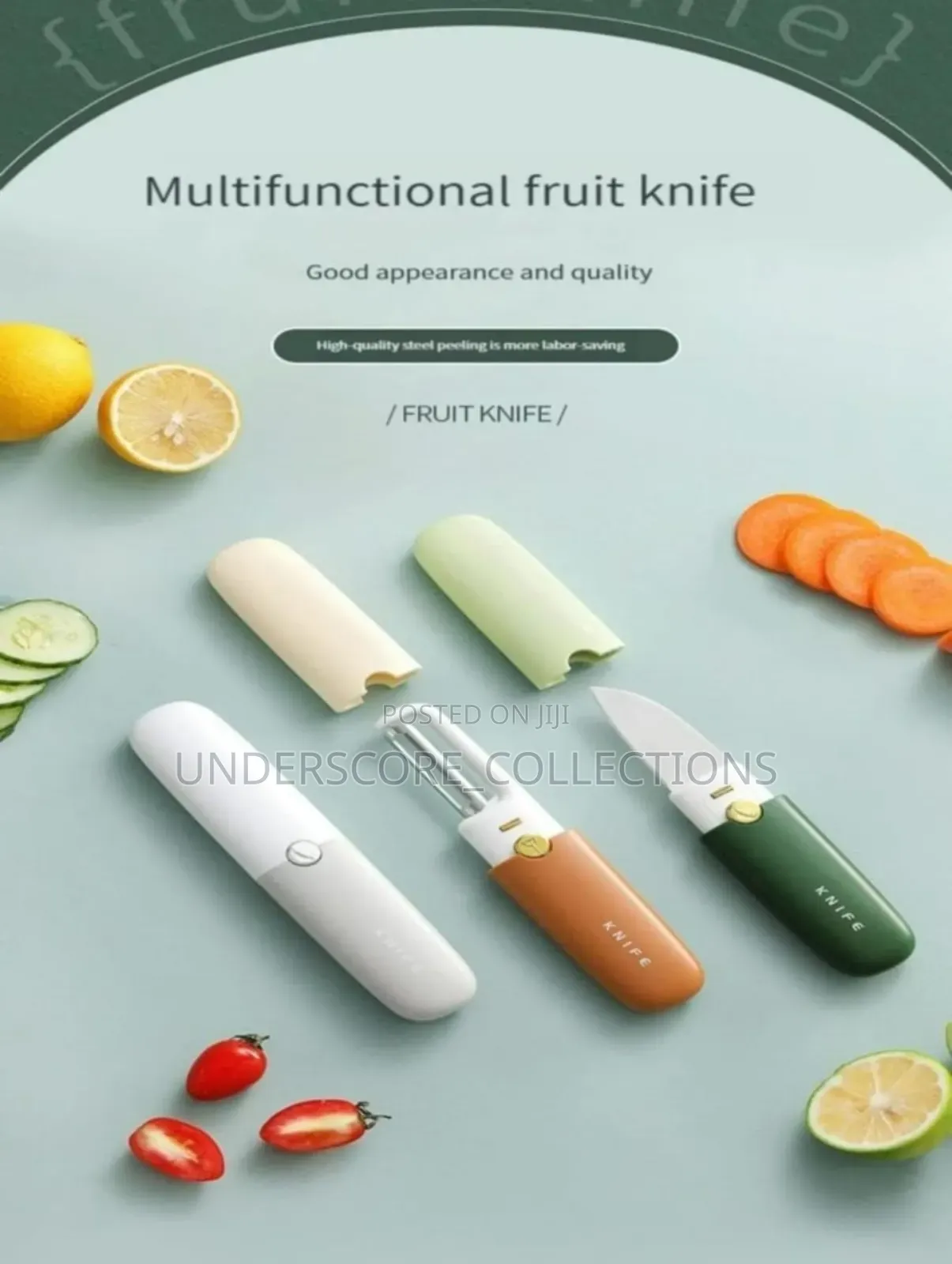 *SY-165 ; 3 Function Pocket Fruit Knife Peeler .