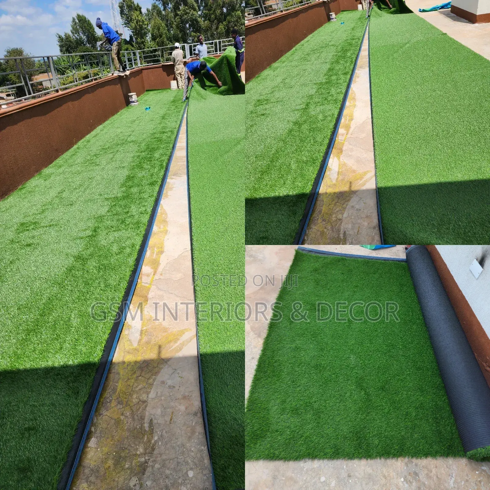 Artificial Green Grass Carpets Installation