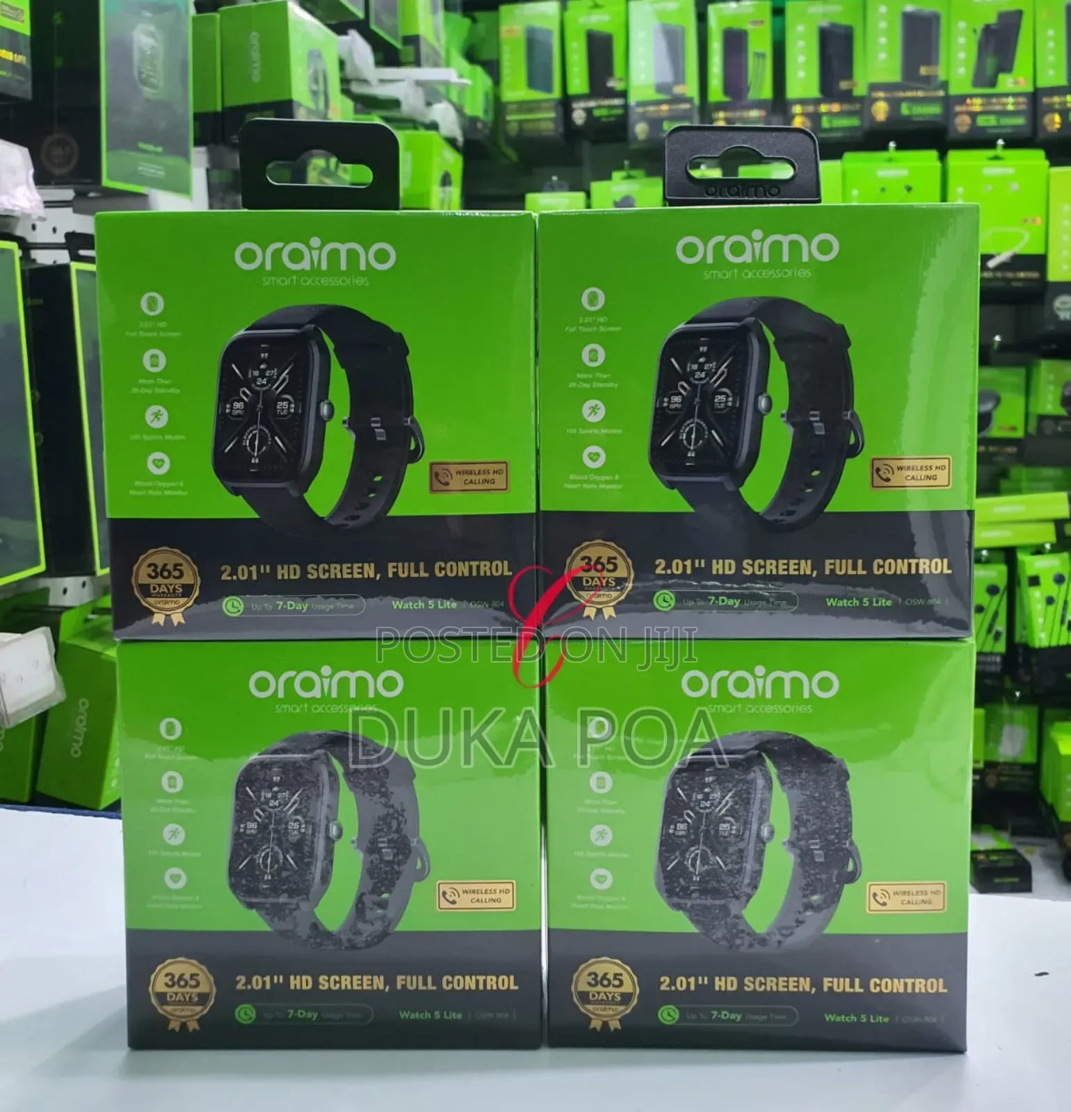 Smart Watch, Oraimo Smart Watch Black With Wireless Calling