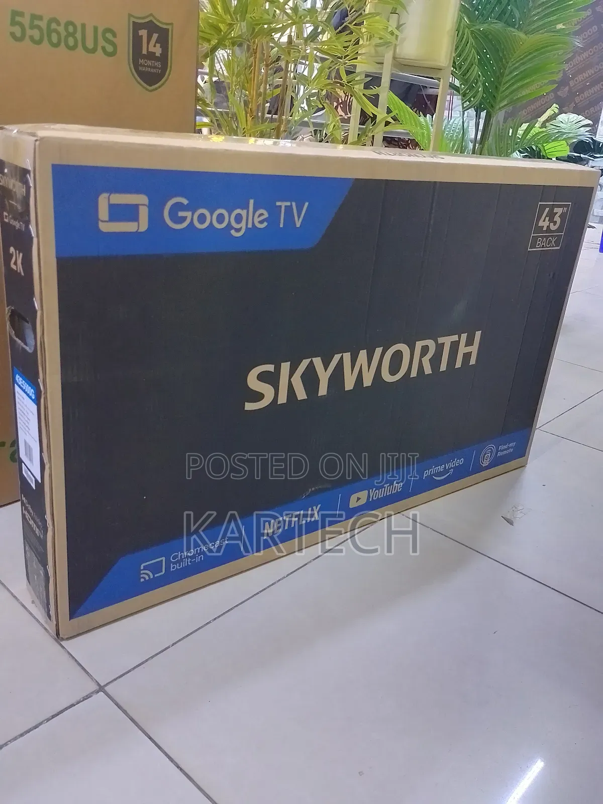 Skyworth 43" Frameless Smart Google Tv With Prime Video