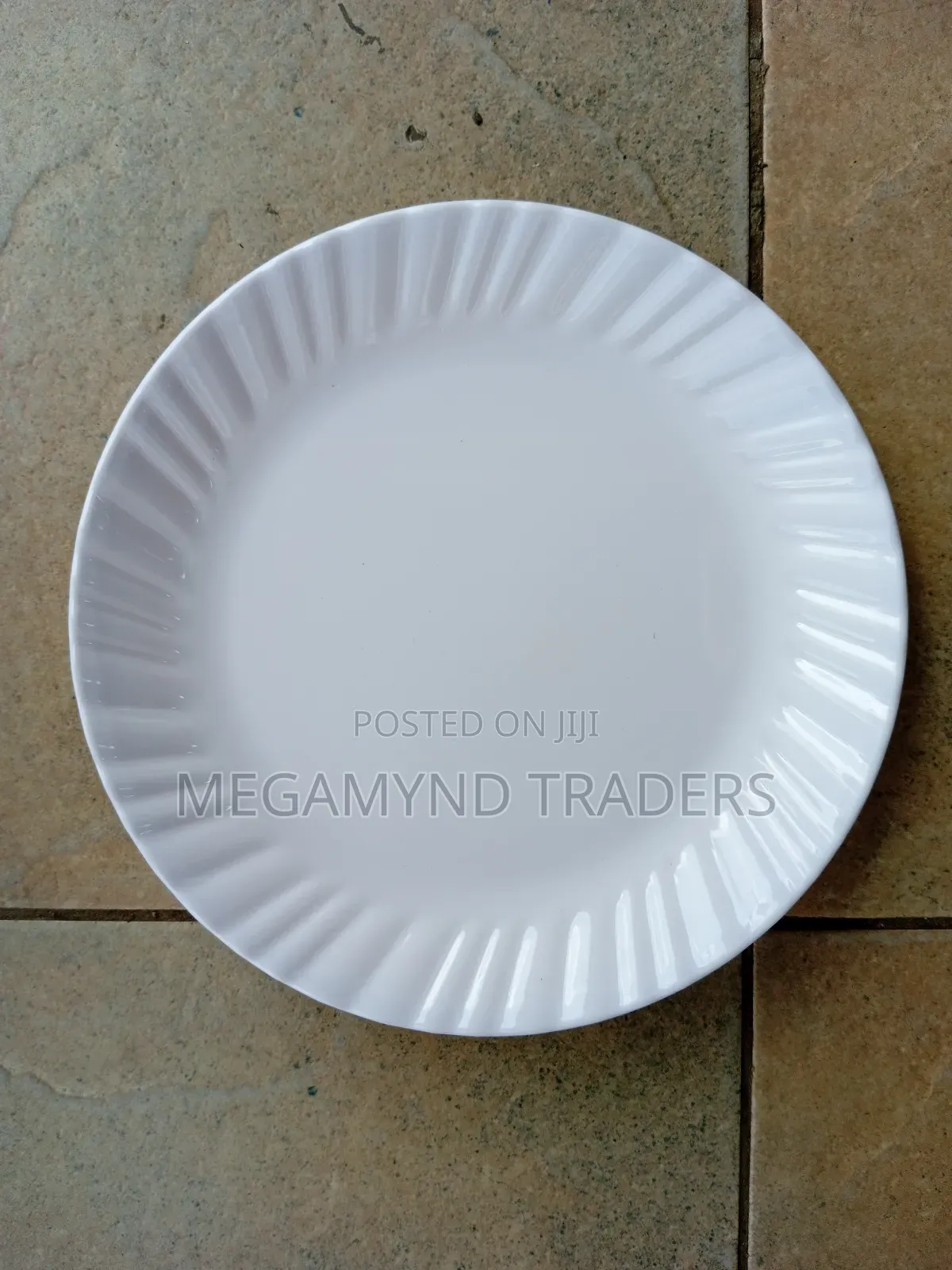 12pc Melamine Dinner Plates/ White Plates