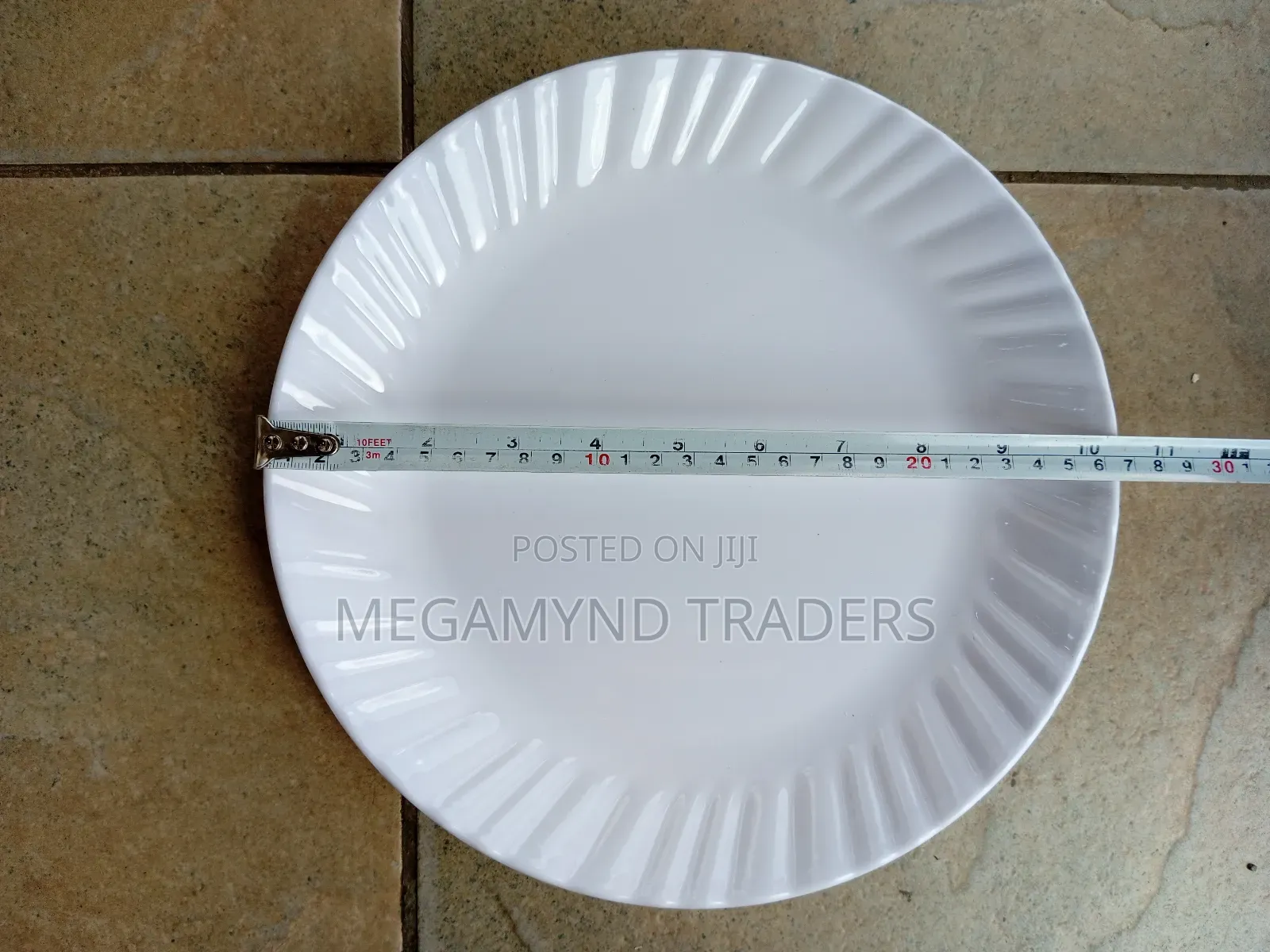 12pc Melamine Dinner Plates/ White Plates