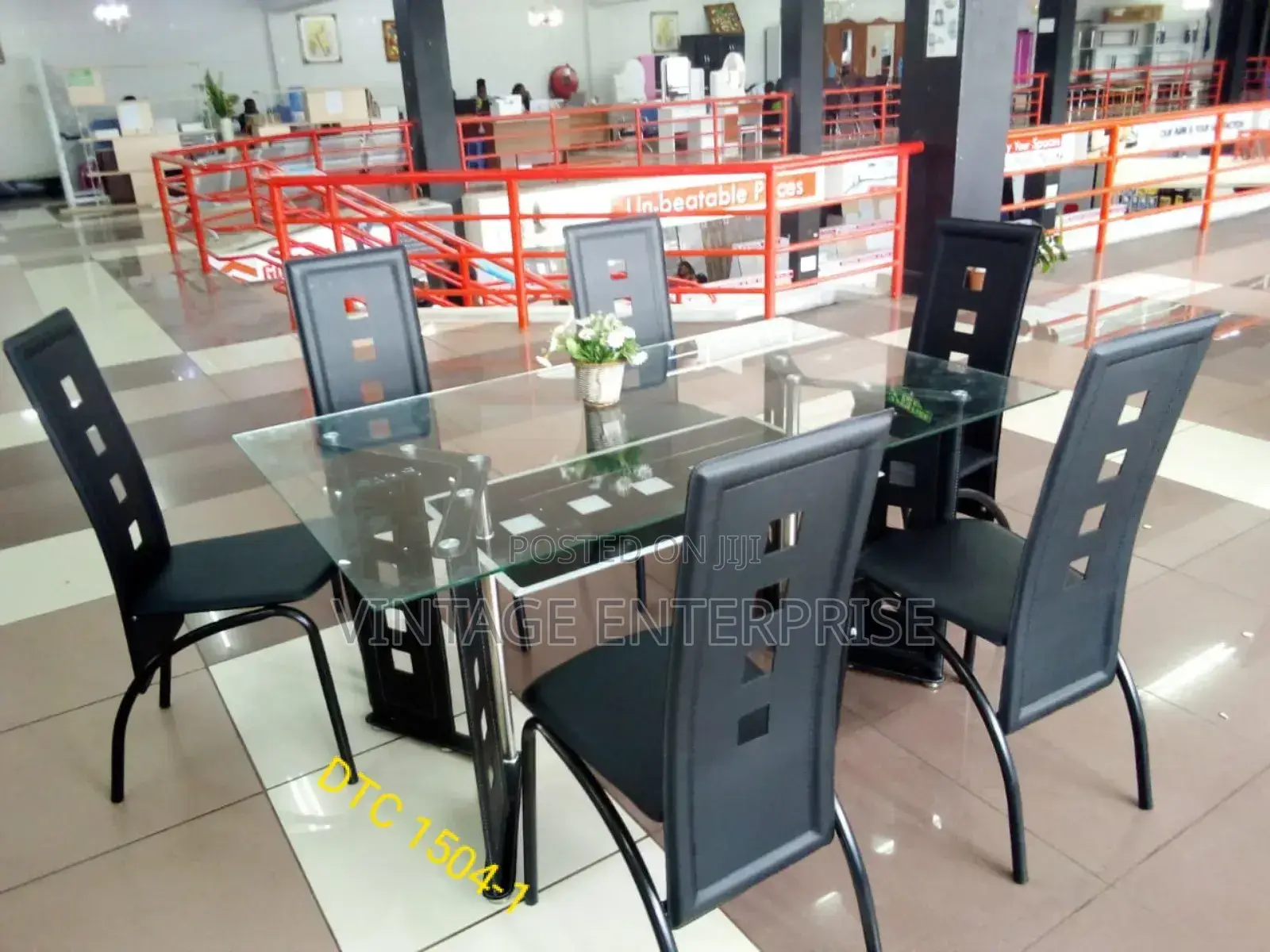 Executive 6 Sitter Glass Dining Table
