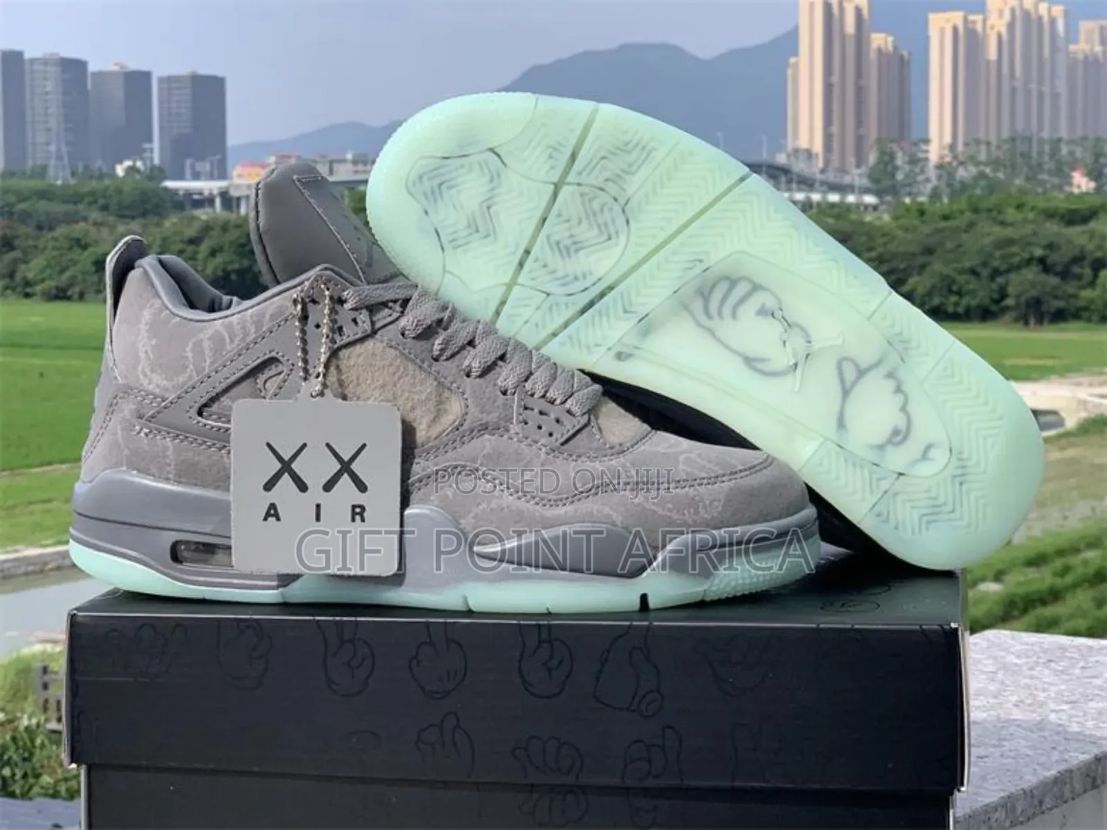 Grey Nike Jordan 4 Sneakers