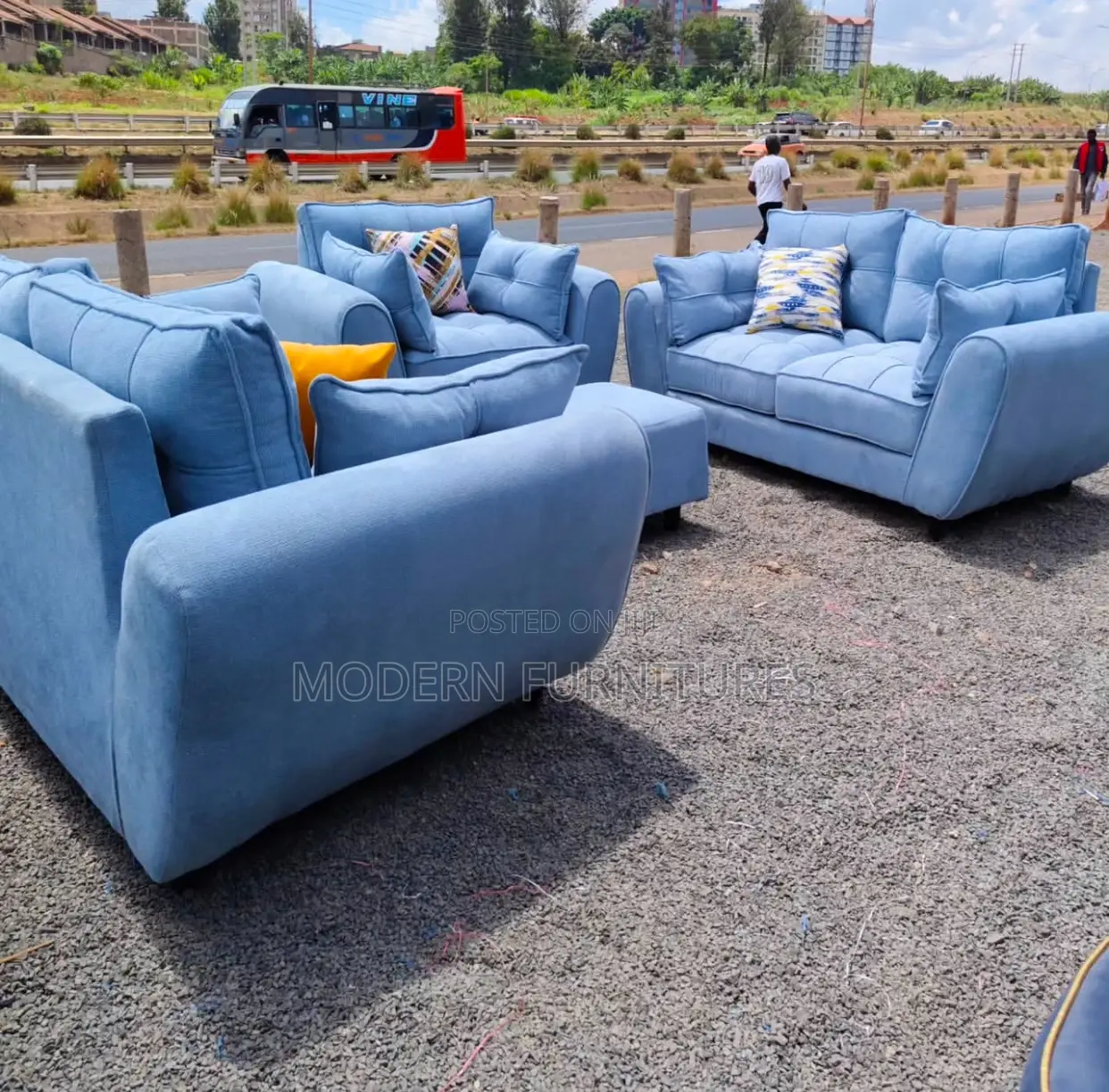 Top Finished 6 Seater Butterfly Sofa Set
