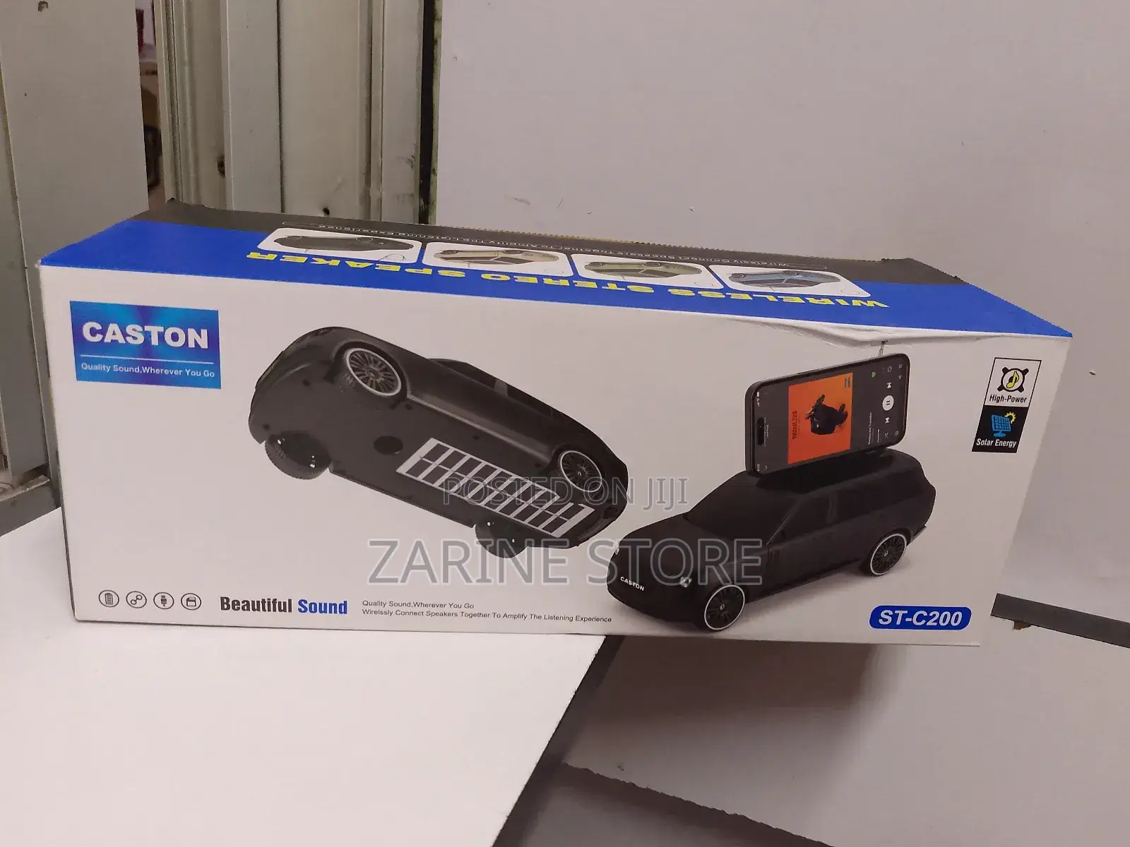 Caston Wireless Stereo Portable Speaker, Solar/Ac Changing