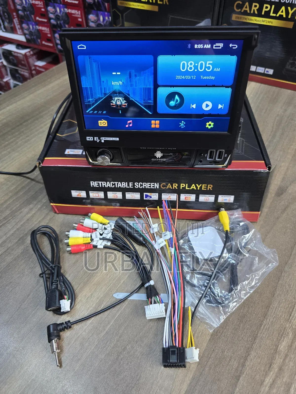 7 Inch Retractable Android Car Radios 2gb/32gb