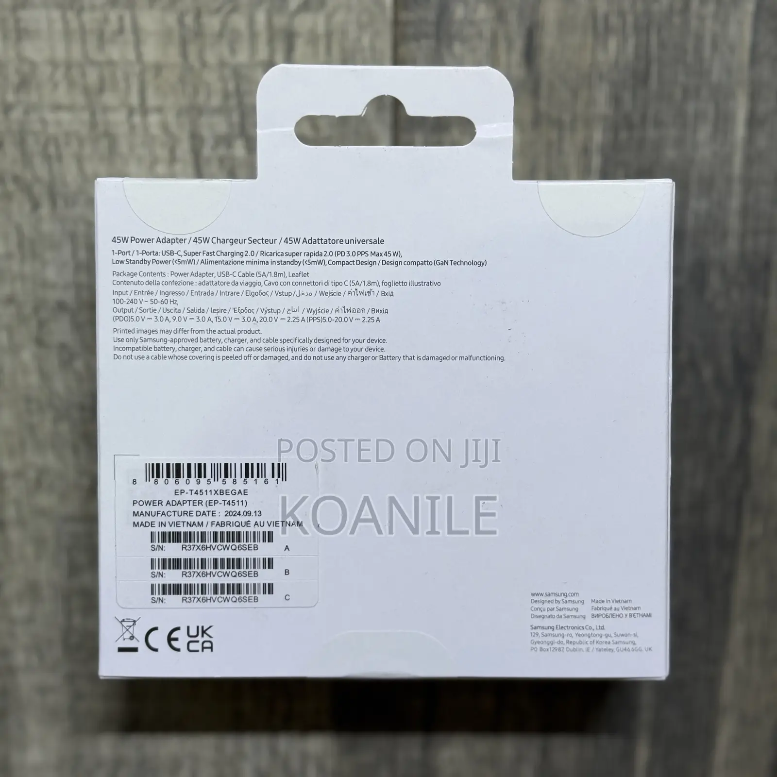 Samsung 45W Charger!! Samsung 46w Adapter!! (Original)