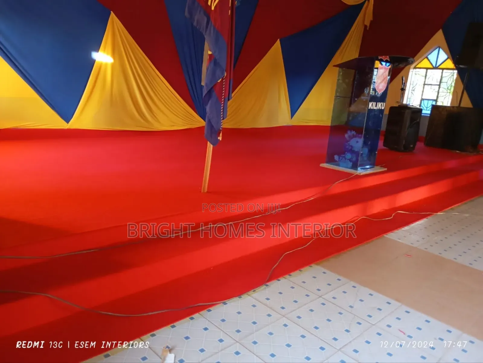 Red Carpet for the Church Altar Available