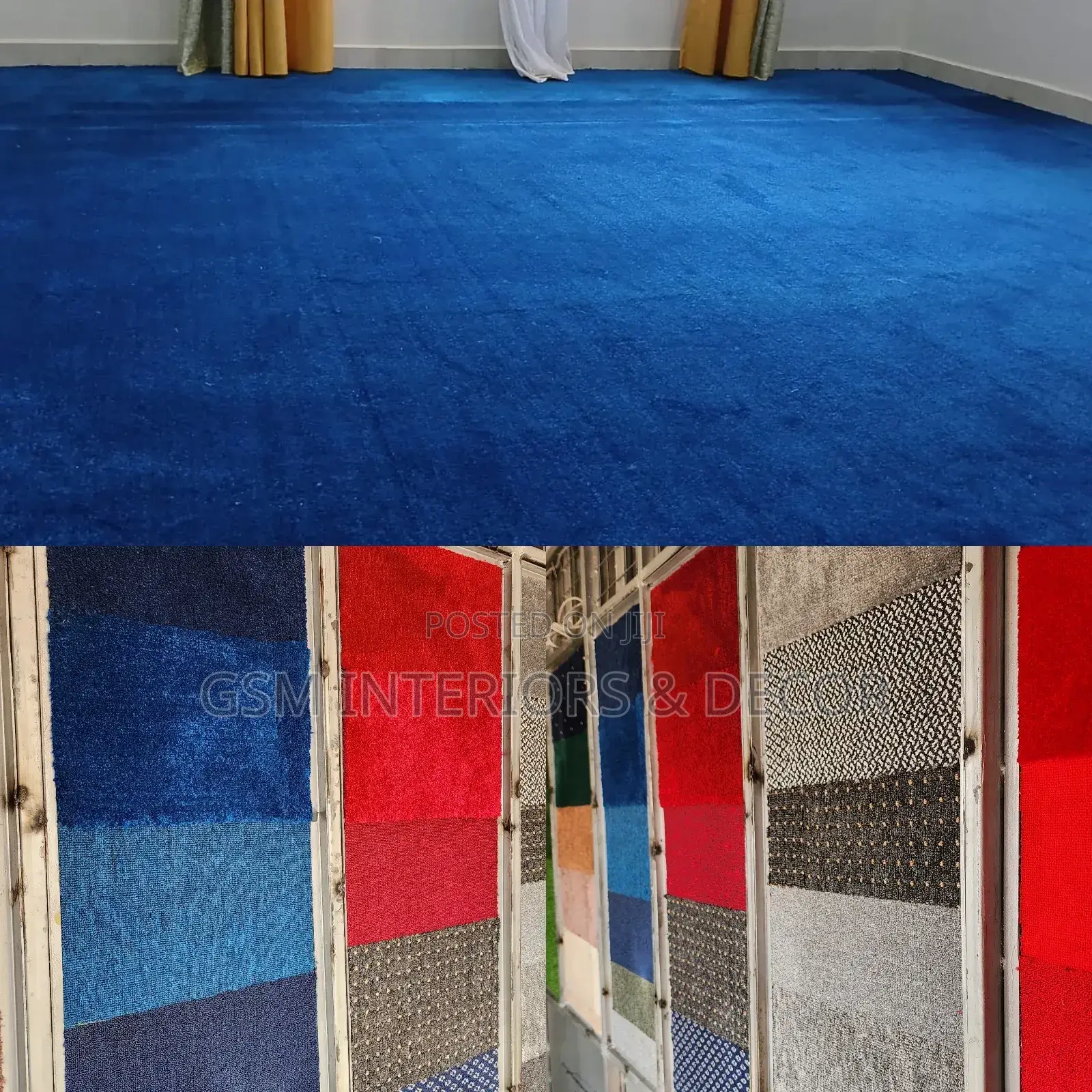 Wall to Wall Carpets Blue and Chart
