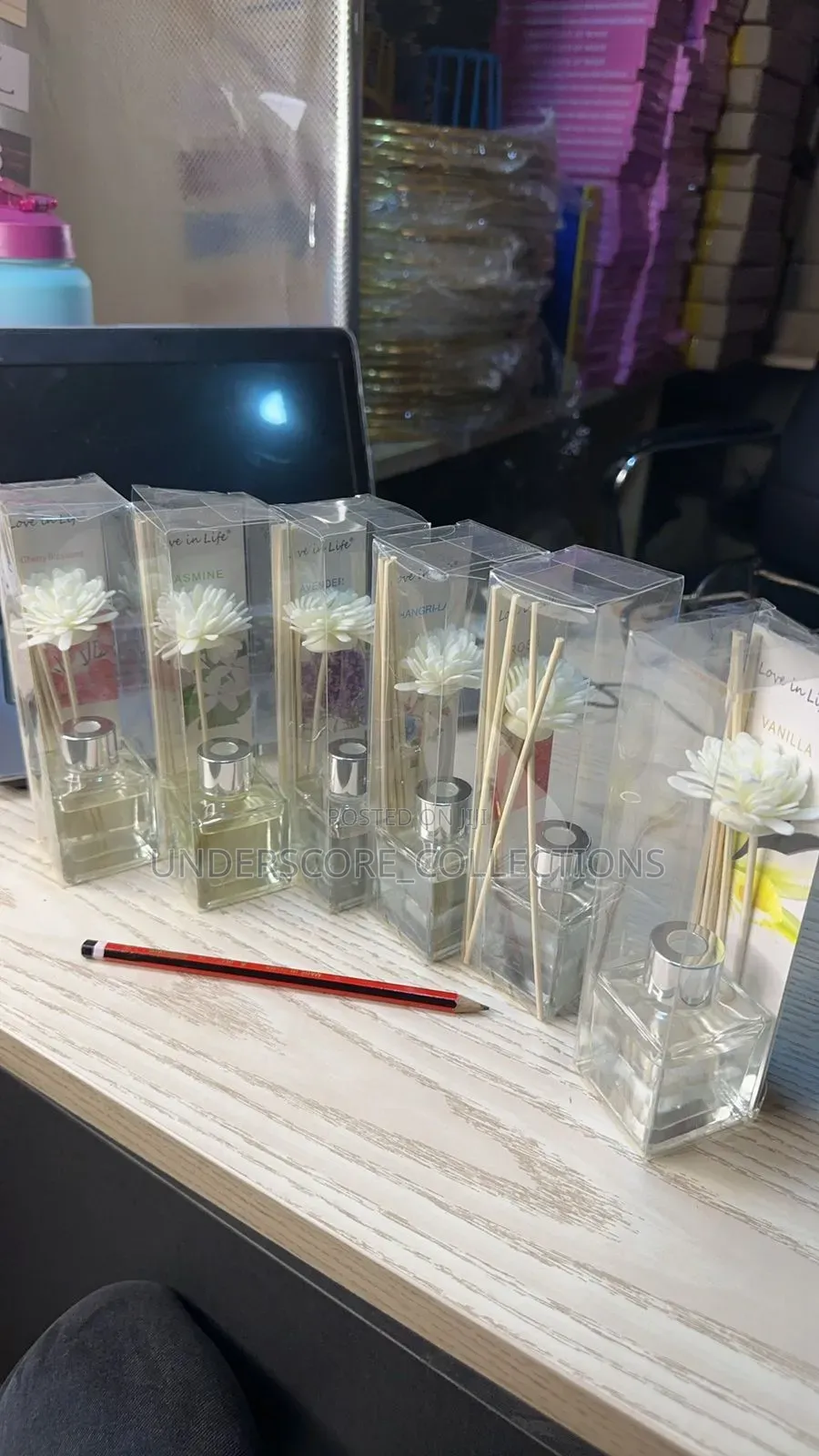*Reed Diffuser With 50ml Long Lasting Essential Oil.