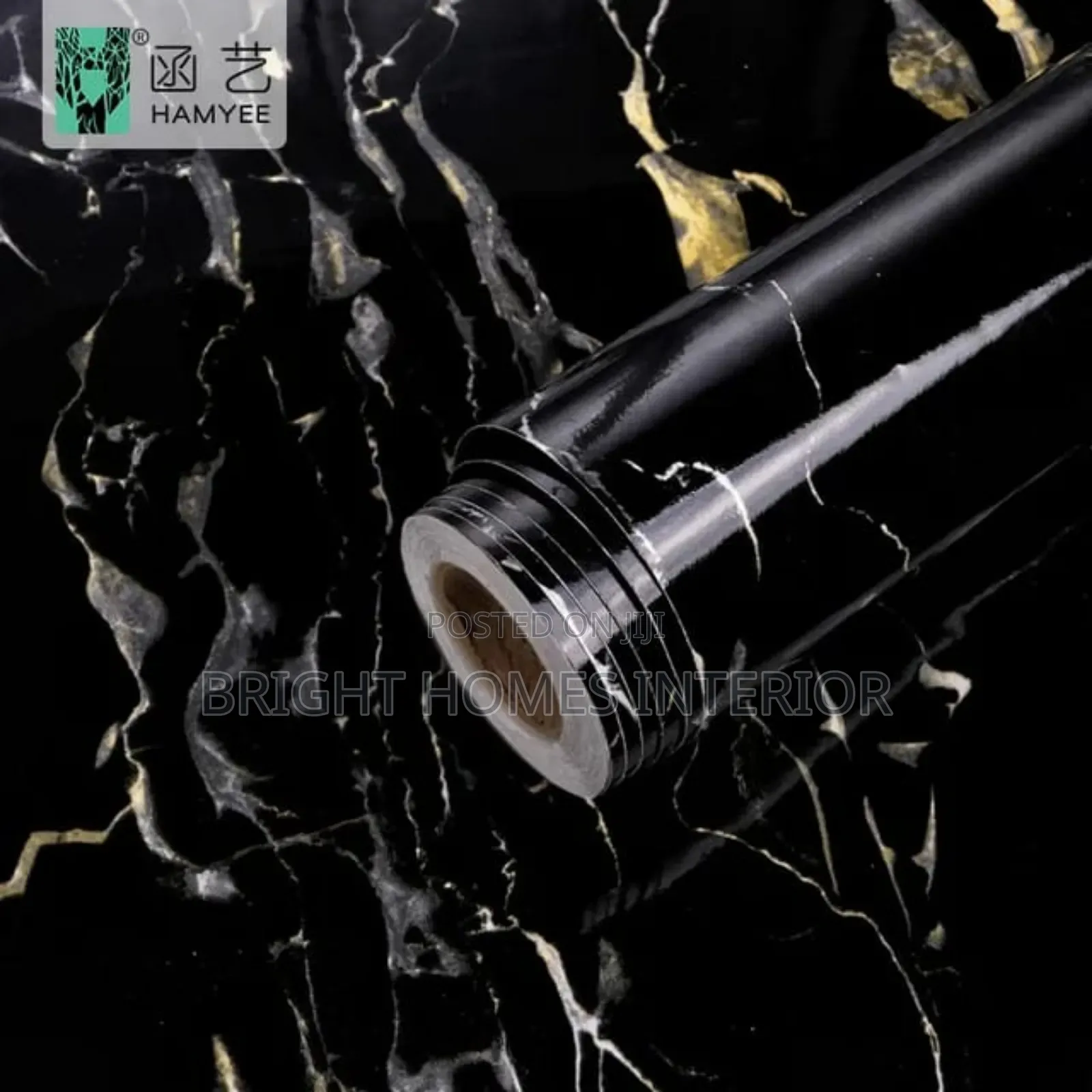 Marble Black Contact Paper