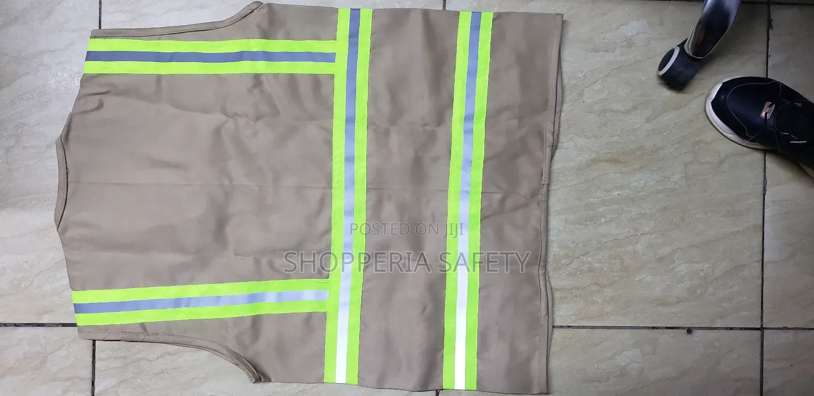 Beige Twill Customer Reflector Vest