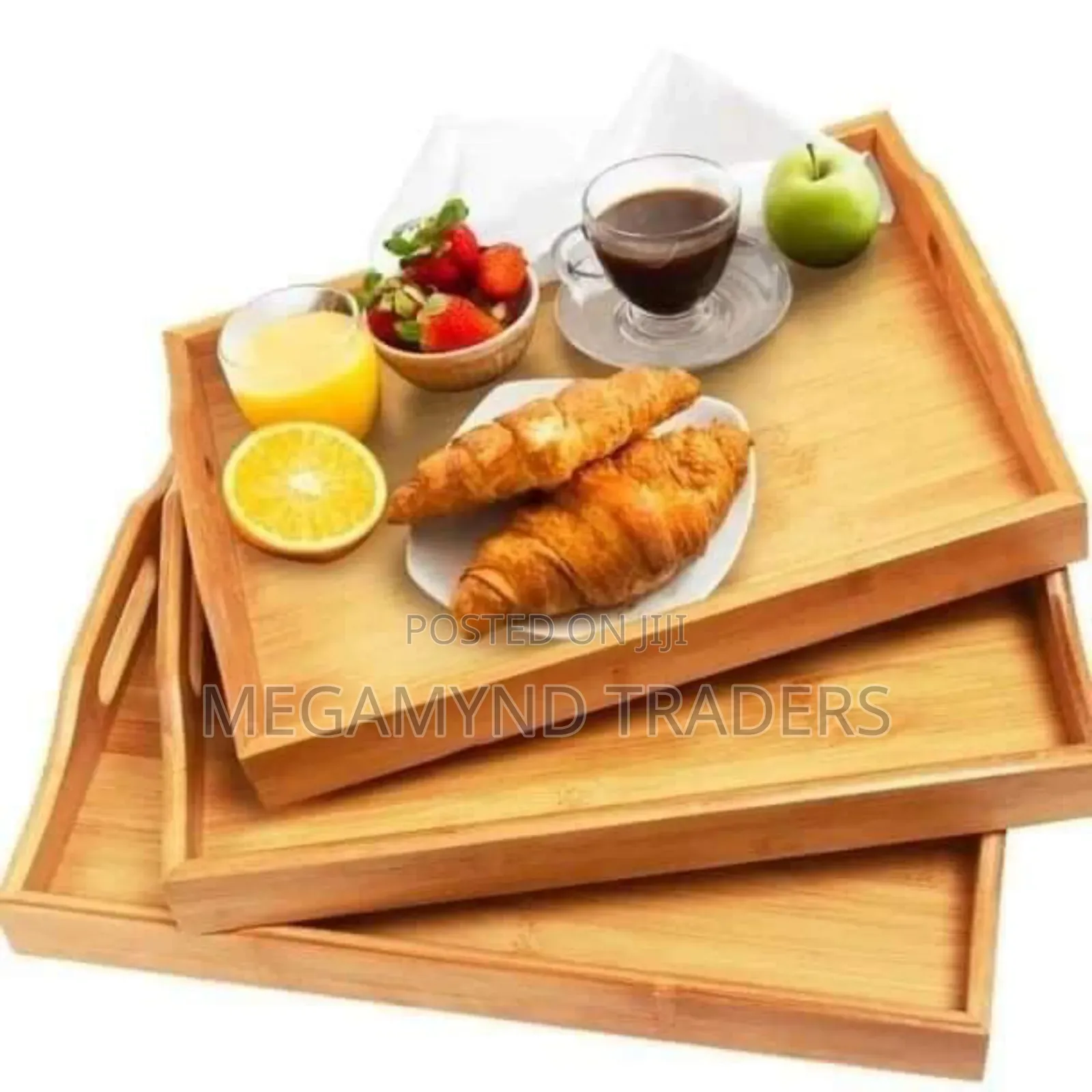 3pc Bamboo Serving Tray/Restaurant Trays