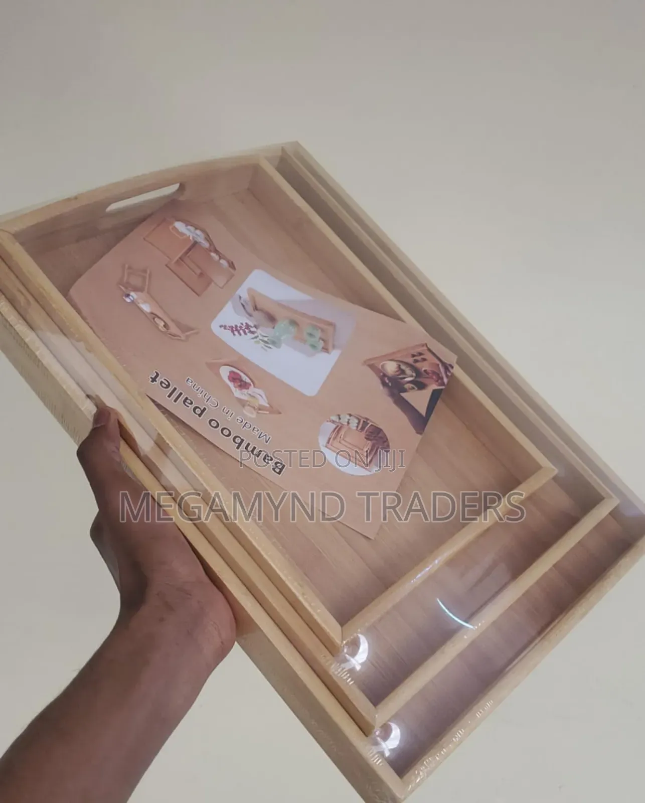3pc Bamboo Serving Tray/Restaurant Trays