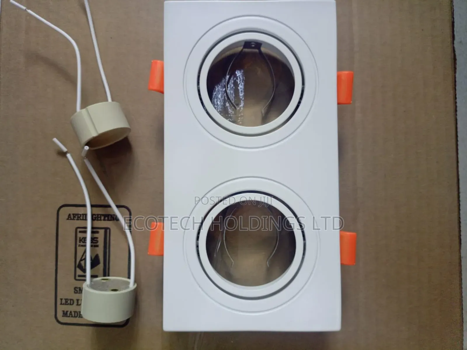 White Anti Glare Recessed Adjustable Double Ceiling Frame Q2