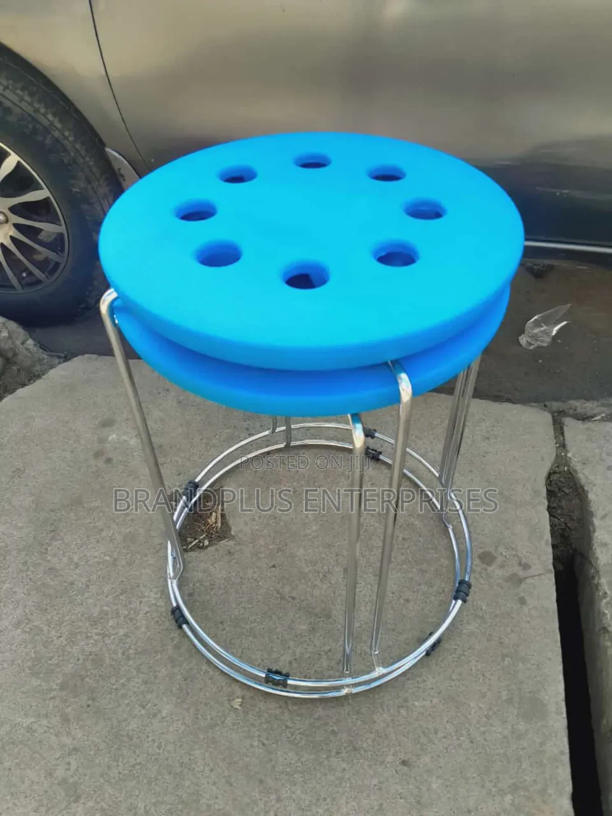 Blue Stackable Stools