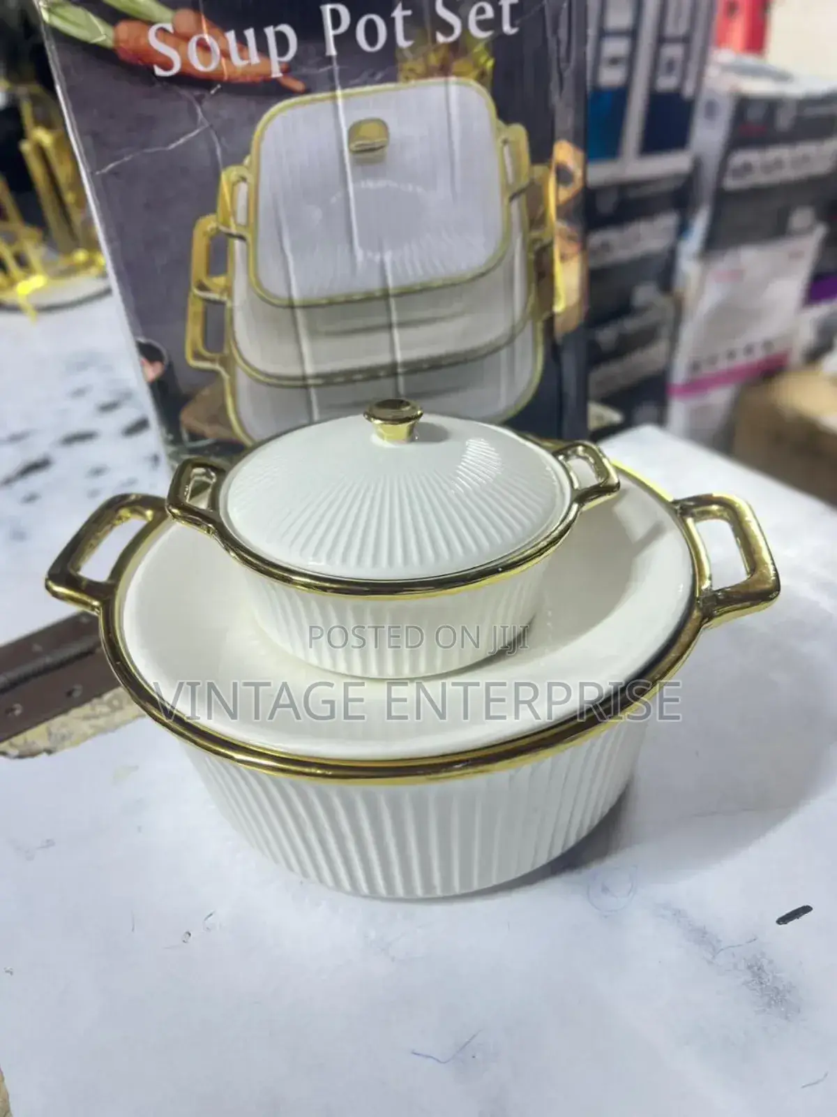 2pcs Ceramic Bowl 2.5L and 1L